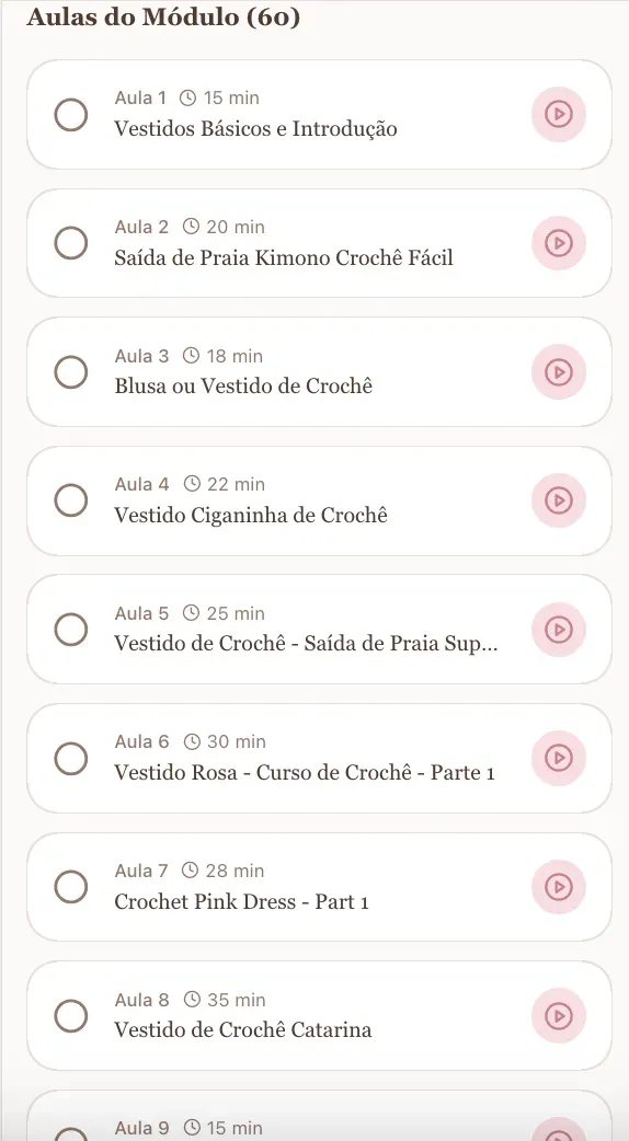Aula de crochê 1