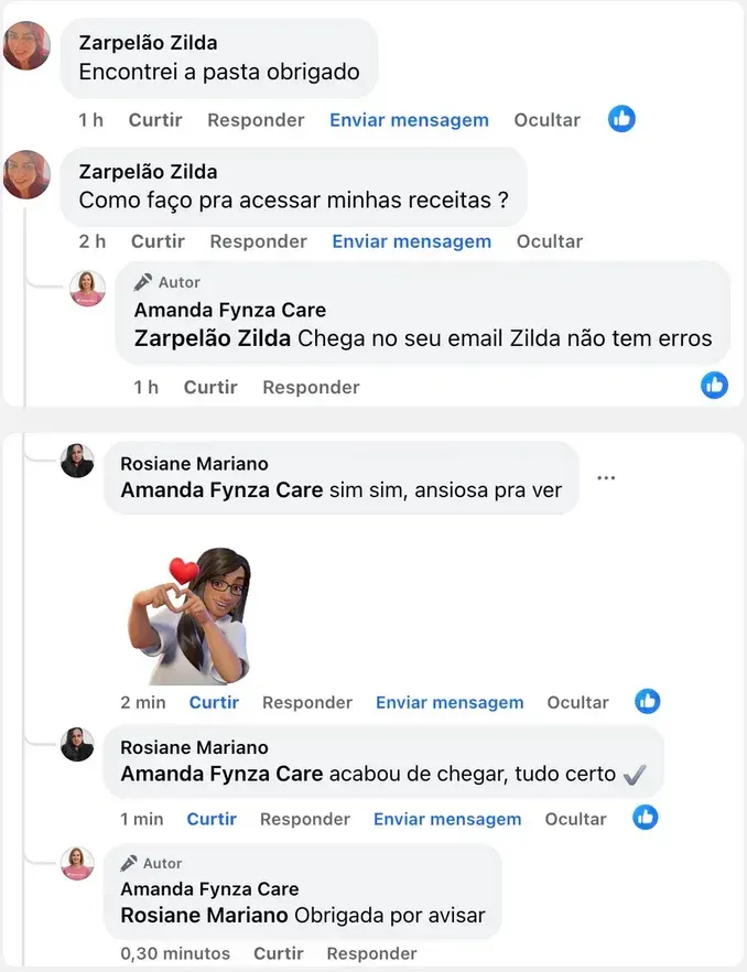 Depoimentos das alunas